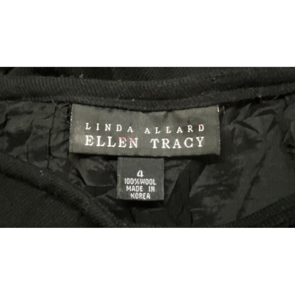 LINDA ALLARD Ellen Tracy Women Wool Maxi Pencil Skirt Sz 4 Black Career 59-6 - Picture 11 of 13